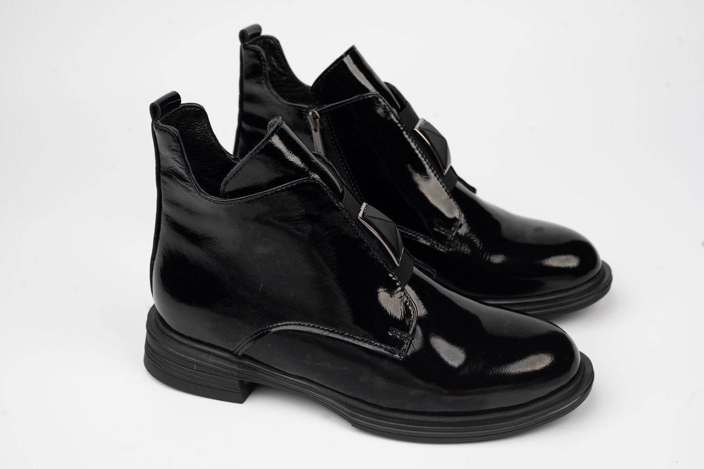 Women's boots natural leather DOGATI 20901 N lacquer