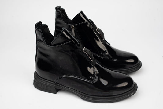 Women's boots natural leather DOGATI 20901 N lacquer