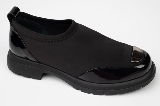 Women's shoes natural patent leather + stretch DOGATI 250-2109 N stretch