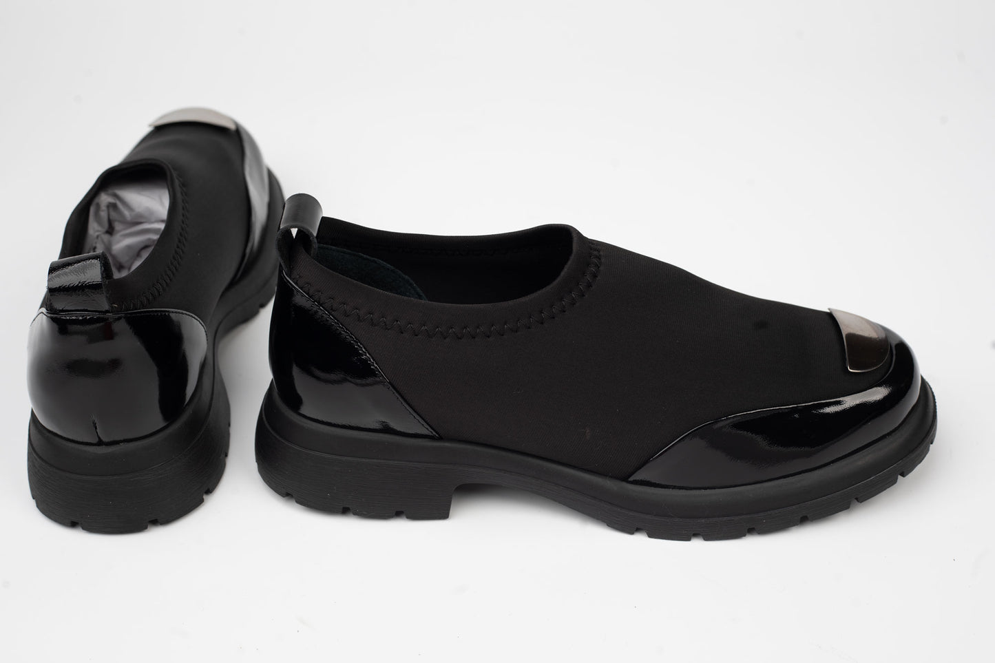 Women's shoes natural patent leather + stretch DOGATI 250-2109 N stretch