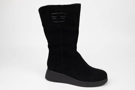 Women's boots made of genuine suede leather BETINA L12-1 N vel