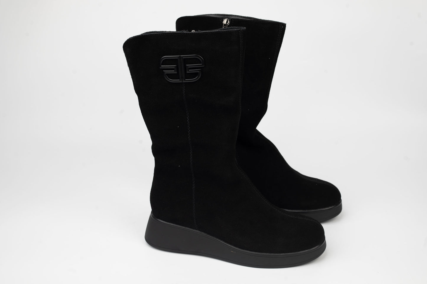 Women's boots made of genuine suede leather BETINA L12-1 N vel