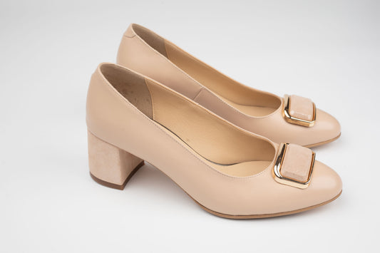 Pantofi damă piele naturală ANTONIO 3798 Ivoar