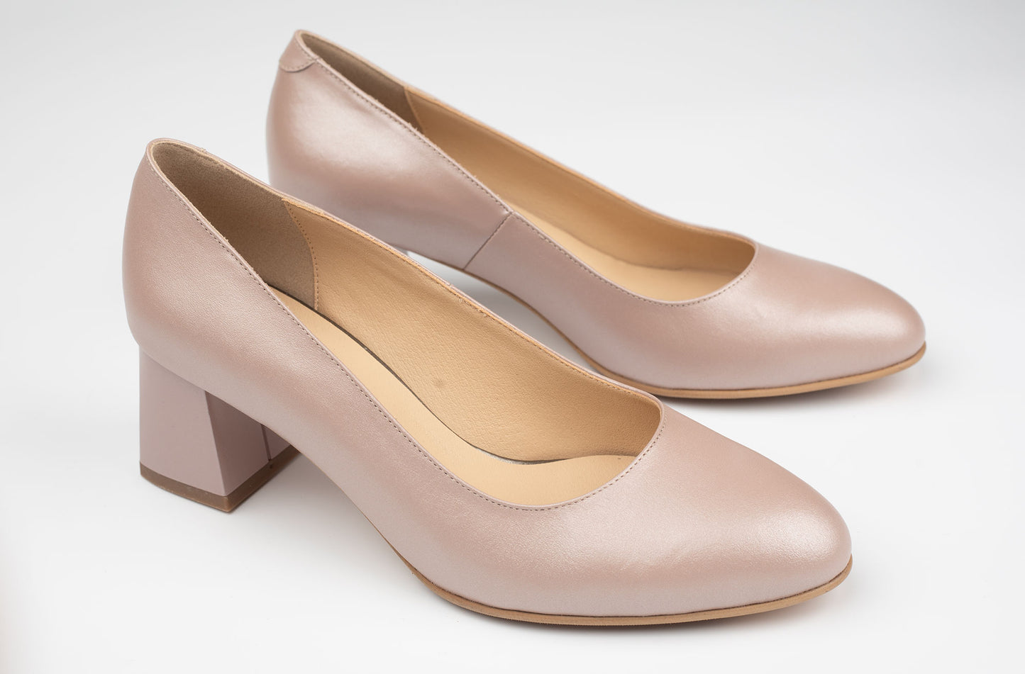 Pantofi damă piele naturală ANTONIO 798 Grej sidef