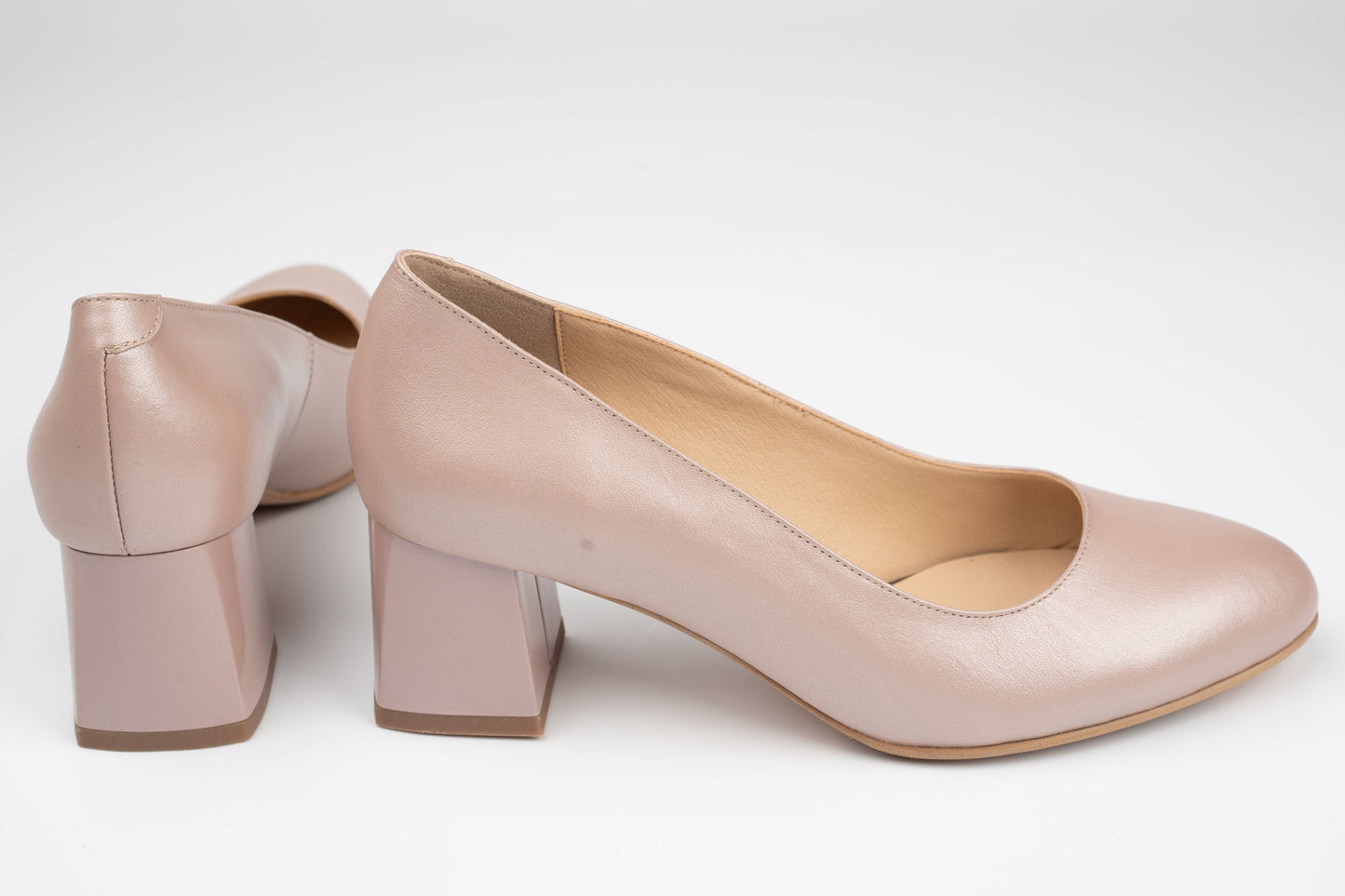 Pantofi damă piele naturală ANTONIO 798 Grej sidef