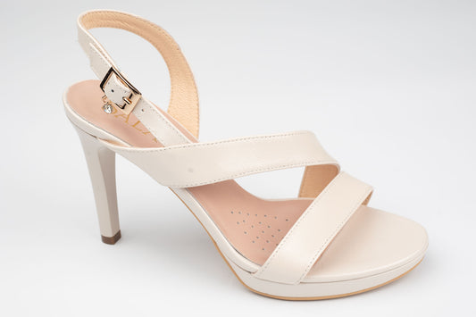 Sandale damă piele naturală 20423 Crem