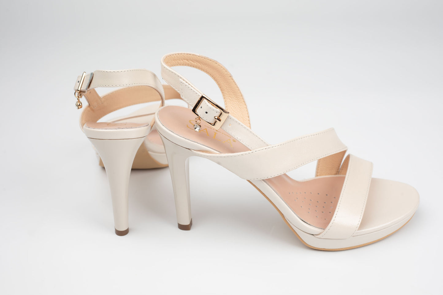 Sandale damă piele naturală 20423 Crem