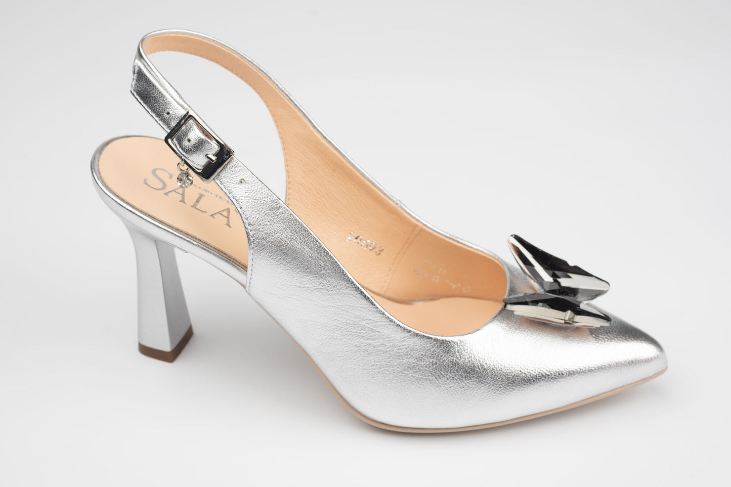 Pantofi dama eleganti piele naturala SALA dec 20693 Argintiu