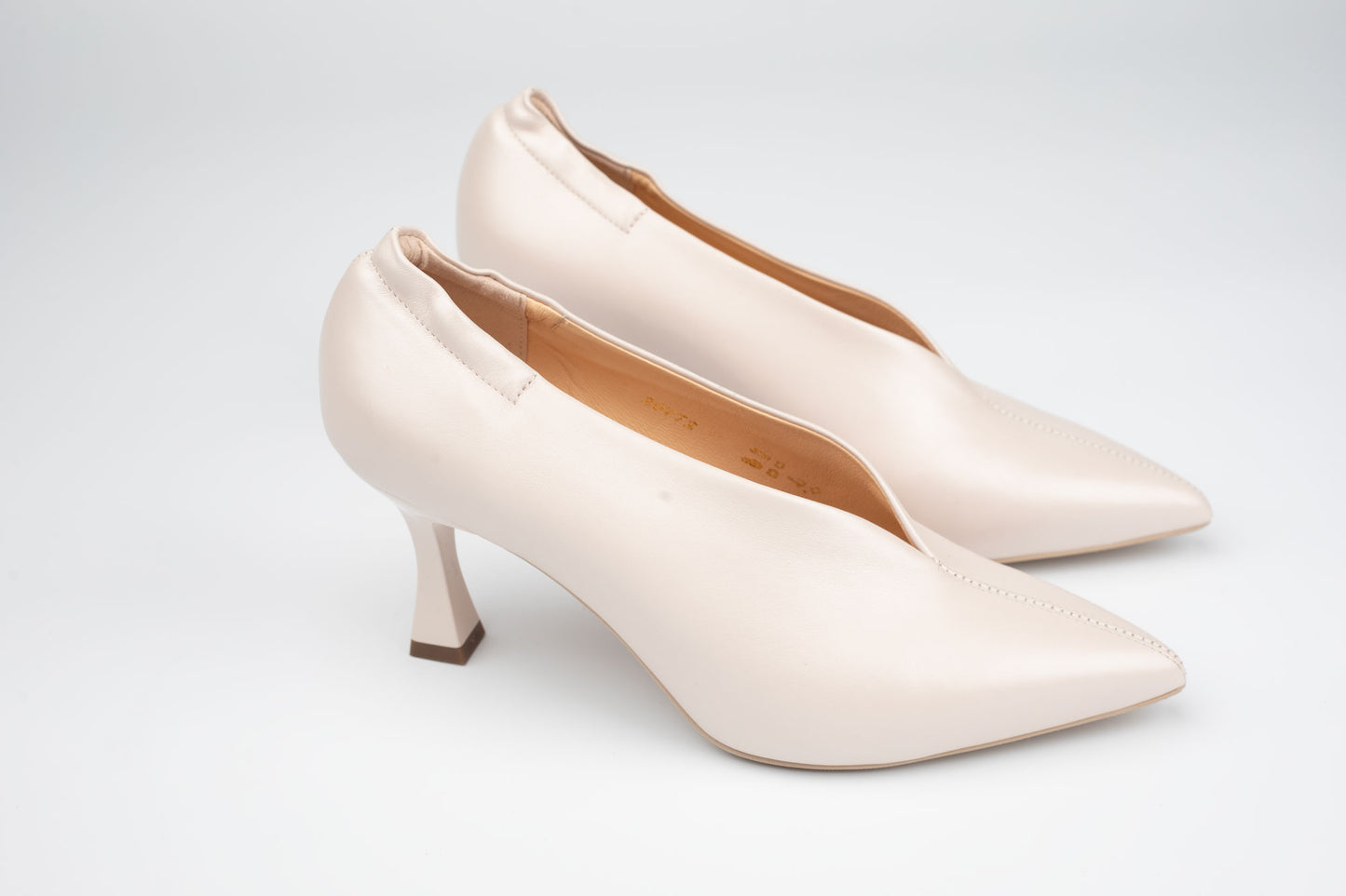 Pantofi damă piele naturală PULSO 20772 Crem sidef