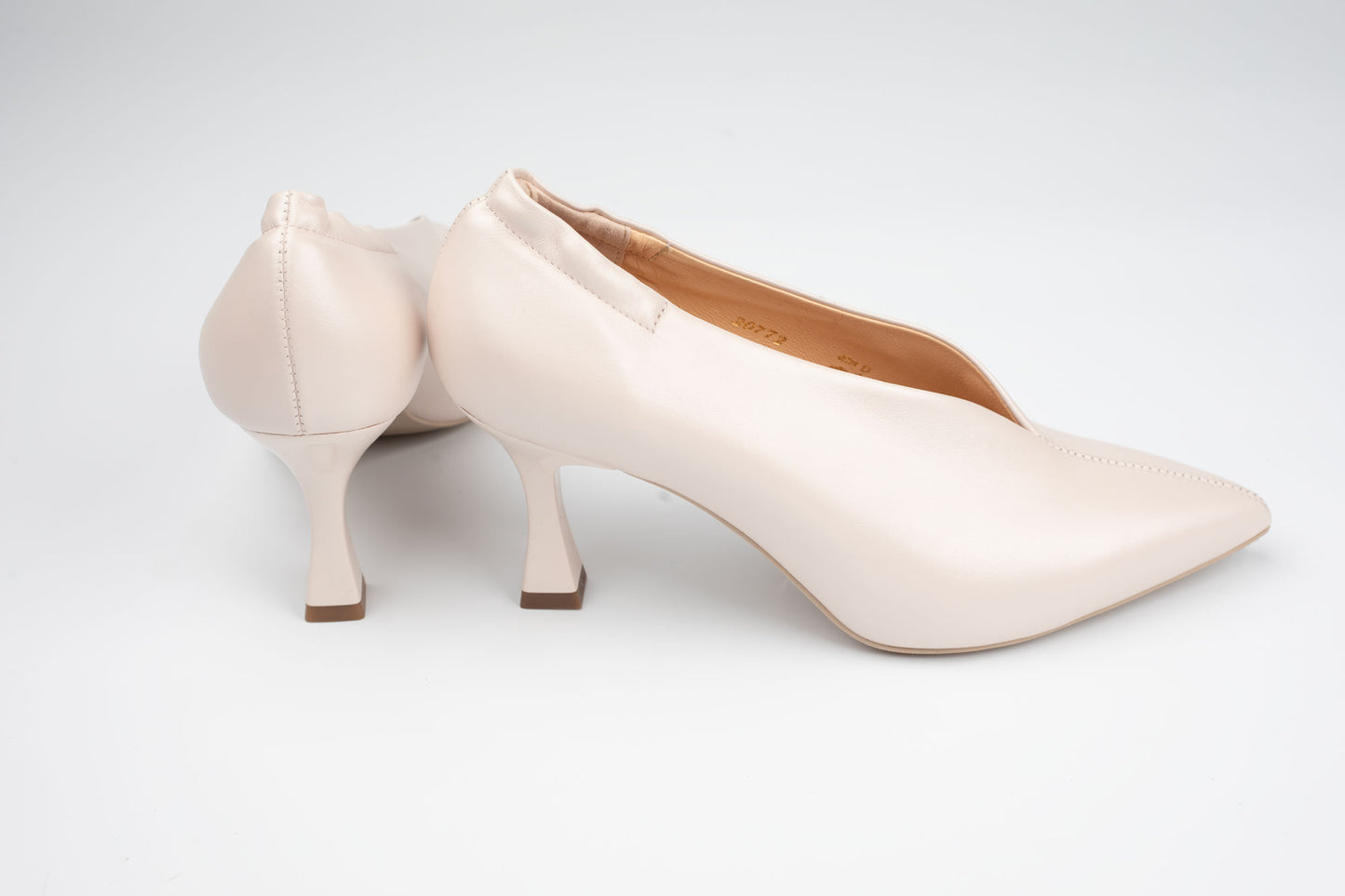 Pantofi damă piele naturală PULSO 20772 Crem sidef