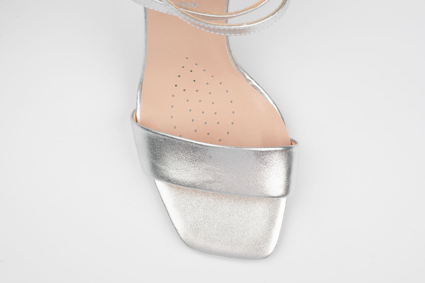 Sandale damă piele naturală SALA 20636 Argintiu (toc 9 cm)