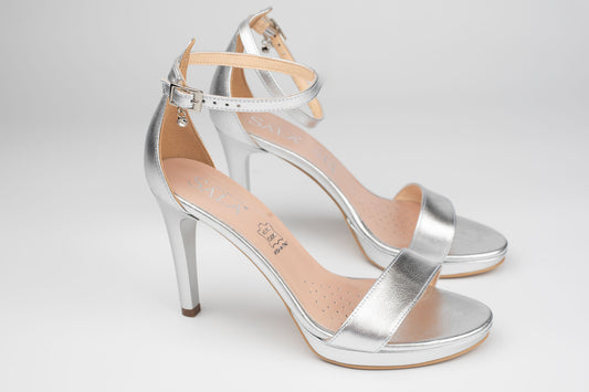 Sandale damă piele naturală SALA 9165 Argintiu