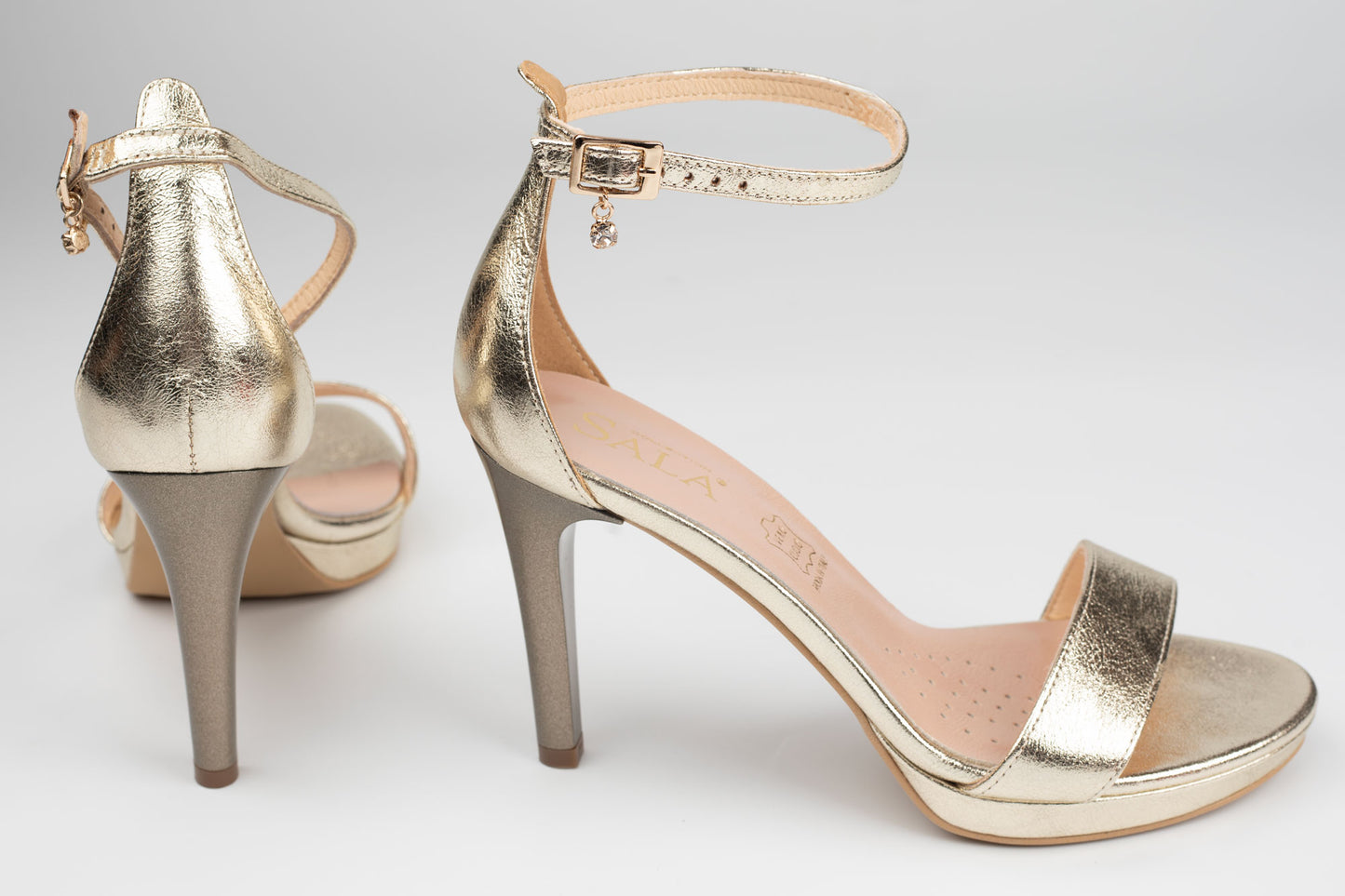 Sandale damă piele naturală SALA 9165 Auriu