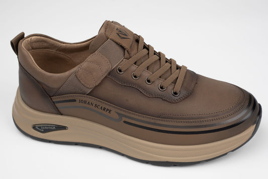 Pantofi bărbați casual piele naturală JOHAN 507-308 Khaki
