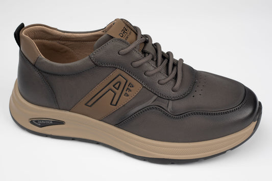 Pantofi bărbați casual piele naturală JOHAN 507-309 Grey