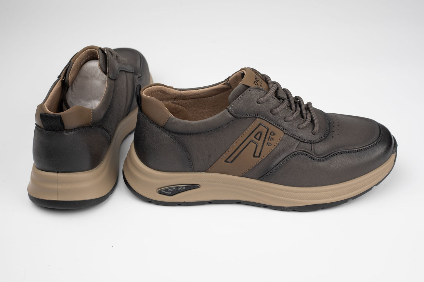 Pantofi bărbați casual piele naturală JOHAN 507-309 Grey