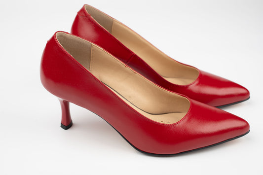 Pantofi damă piele naturala ANTONIO 5420 Roșu Box