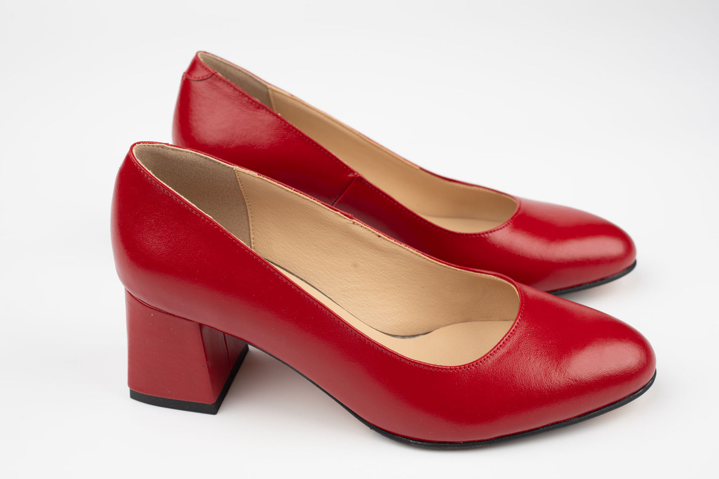 Pantofi damă piele naturală ANTONIO 798 Roșu Box
