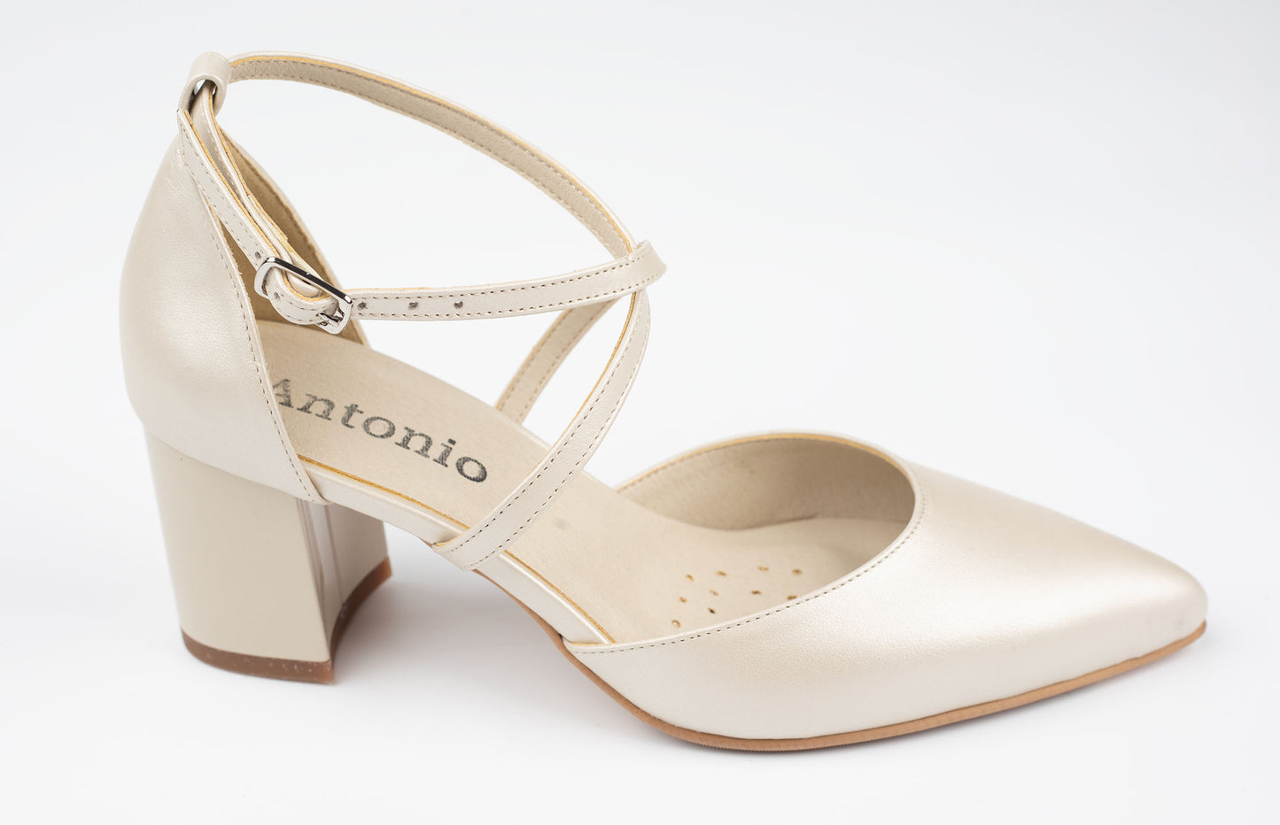 Pantofi dama piele naturala ANTONIO 12420 Bej Sidef