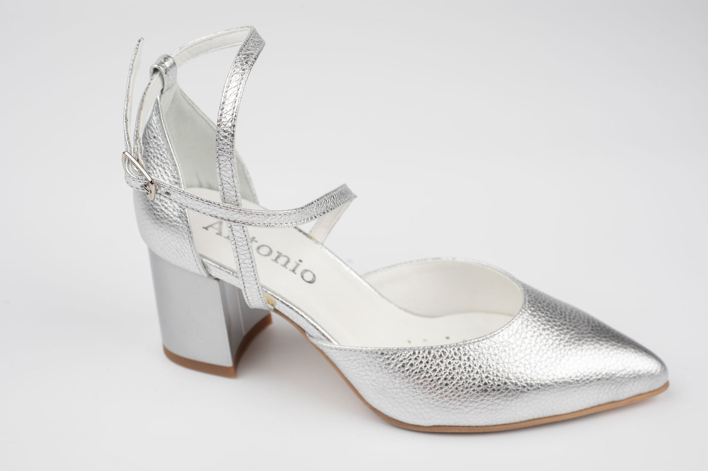 Pantofi dama piele naturala ANTONIO 12420 Argintiu