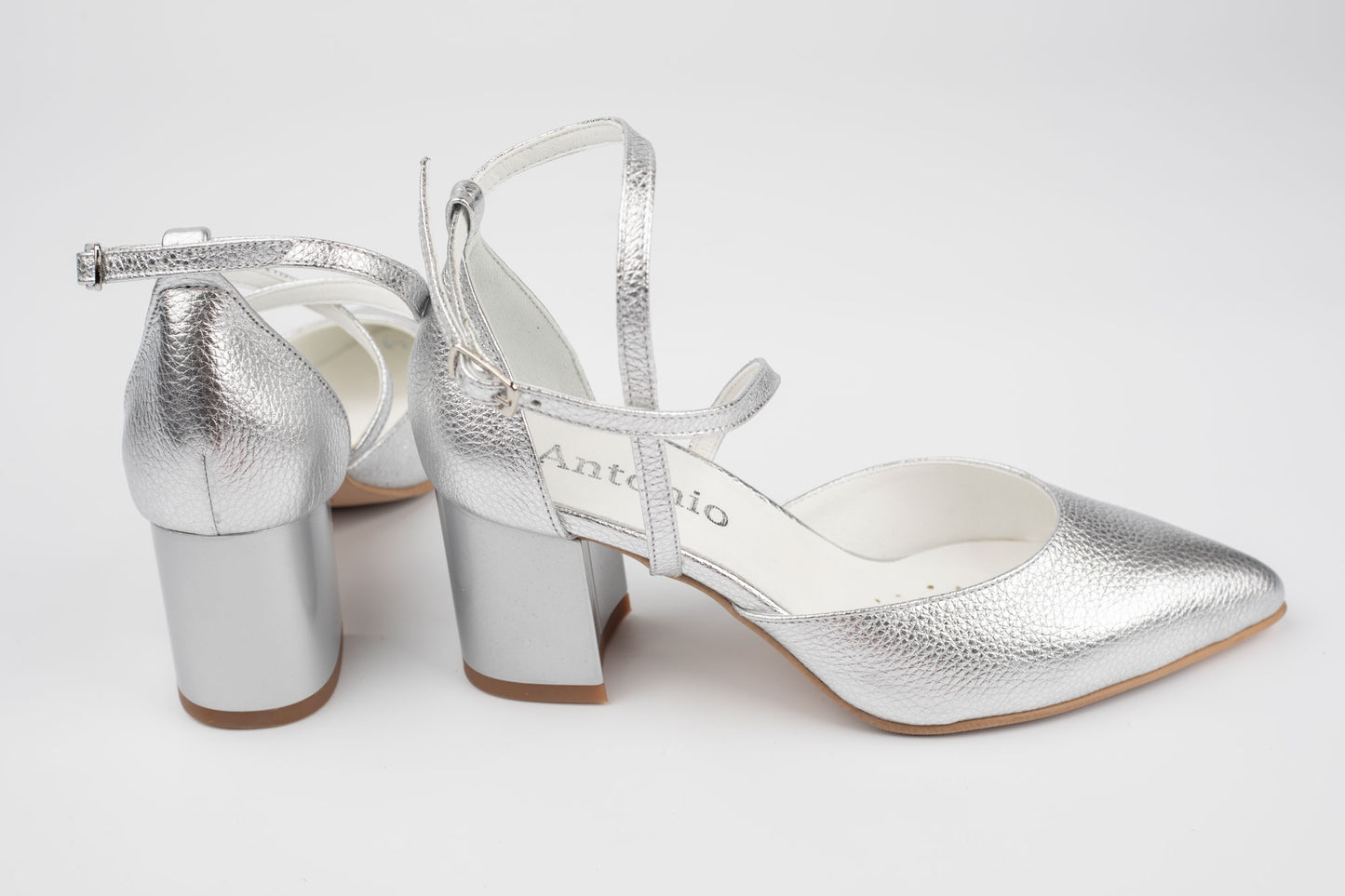 Pantofi dama piele naturala ANTONIO 12420 Argintiu
