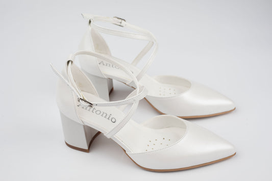 Pantofi dama piele naturala ANTONIO 12420 Alb