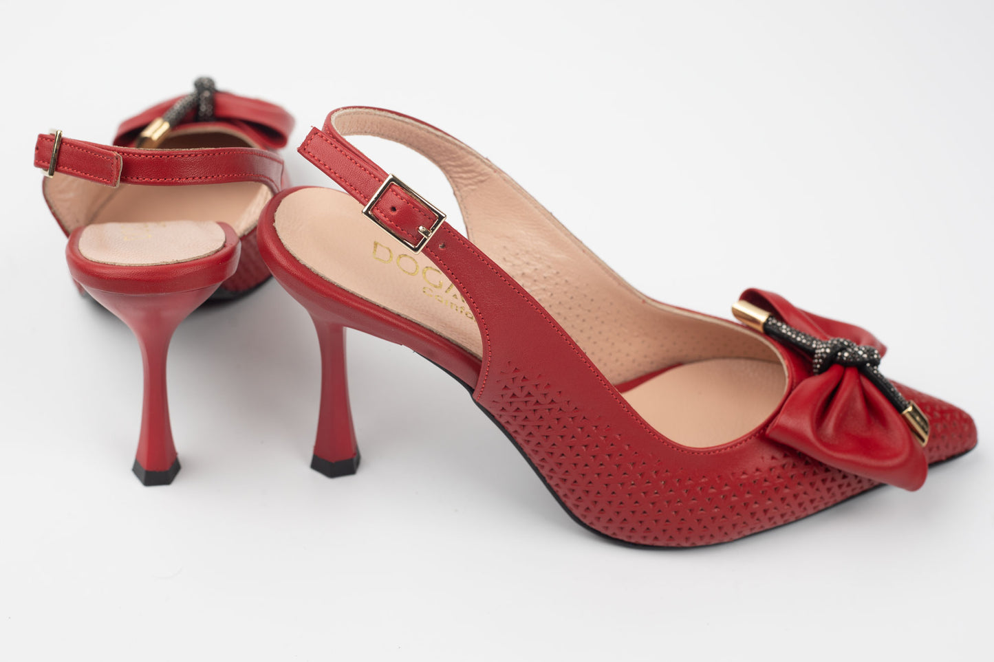 Pantofi dama piele naturală DOGATI 933 ROSU
