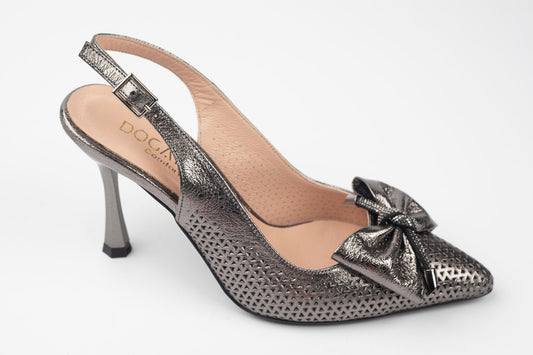 Pantofi dama piele naturală DOGATI 933 Nichel