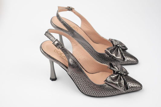 Pantofi dama piele naturală DOGATI 933 Nichel