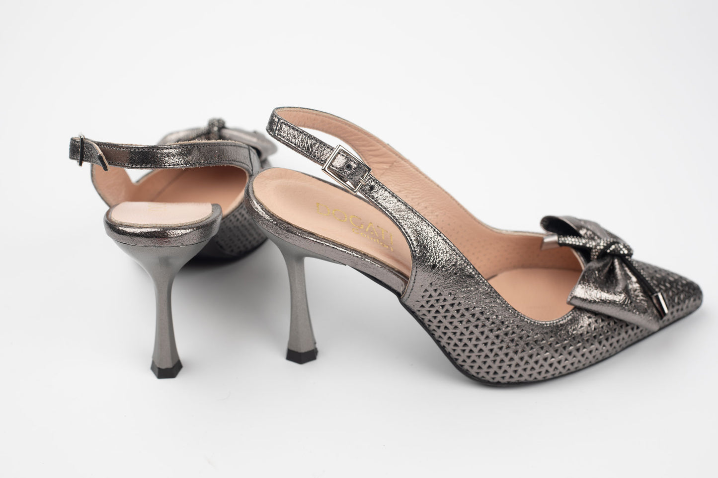 Pantofi dama piele naturală DOGATI 933 Nichel