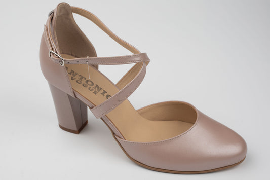 Pantofi din piele naturală ANTONIO 336 Grey sidef