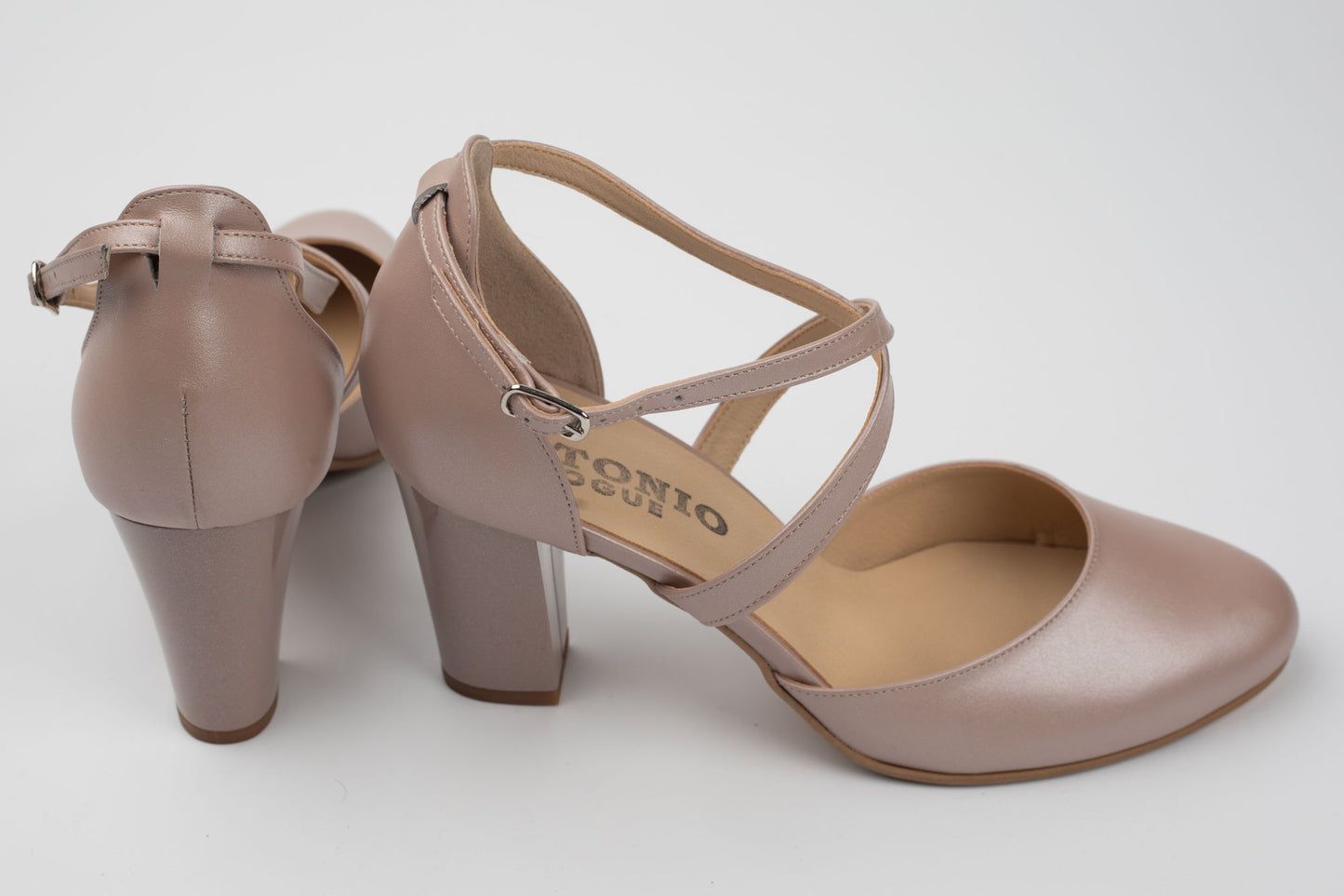 Pantofi din piele naturală ANTONIO 336 Grey sidef