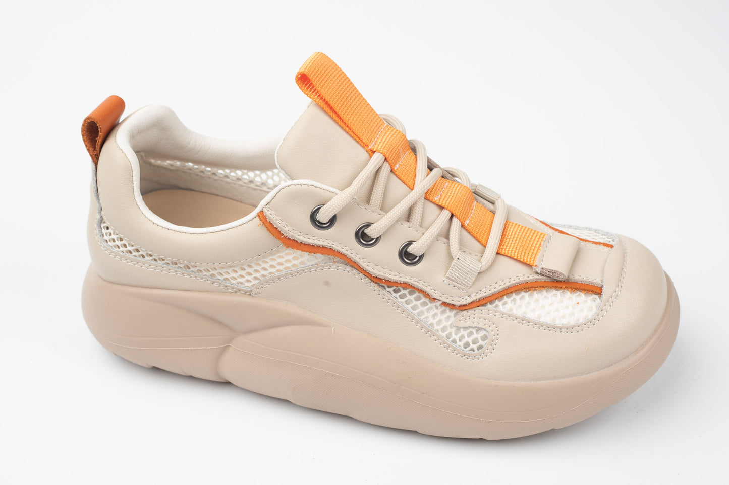Adidasi din piele naturală FEELING 66608 ORANGE