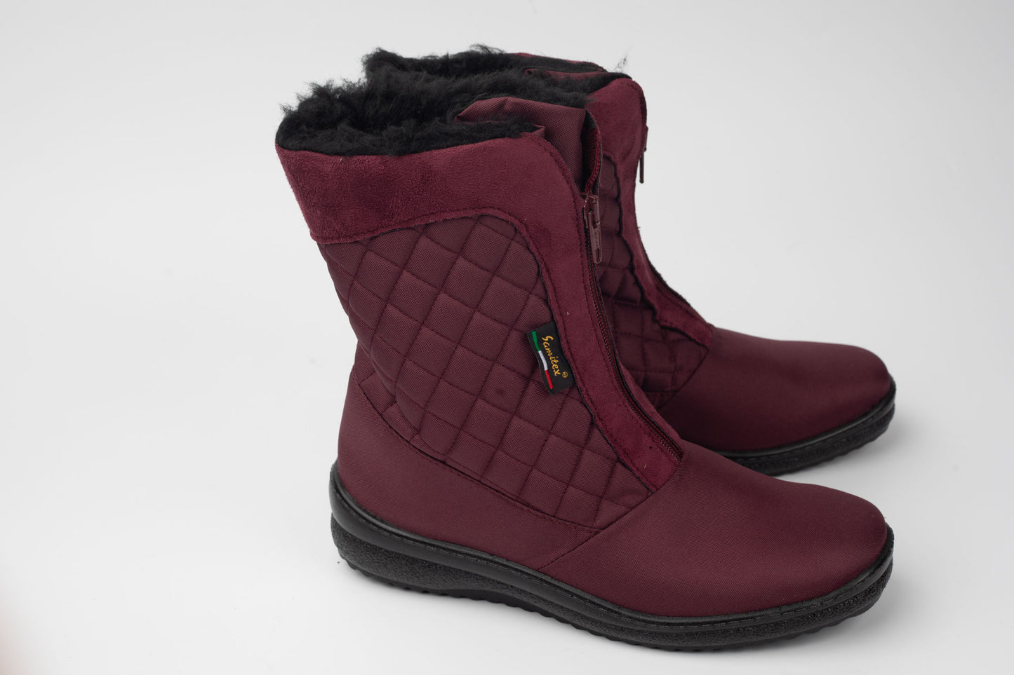 Ghete din piele naturală JOHNNY 6002 BORDO