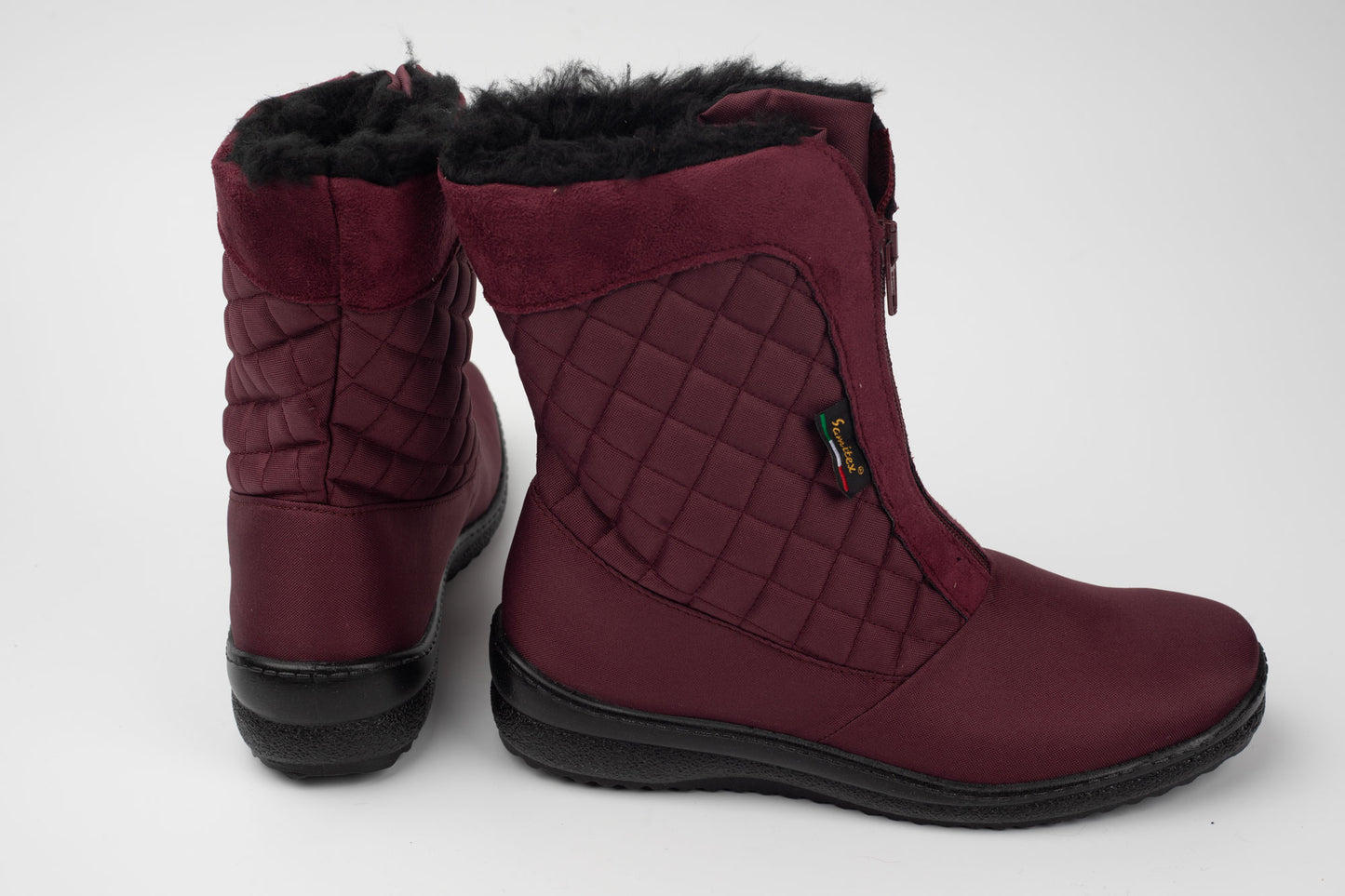 Ghete din piele naturală JOHNNY 6002 BORDO