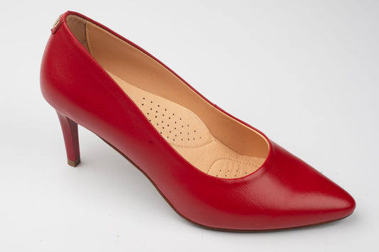 Pantofi din piele naturală PULSO 1574 ROSU