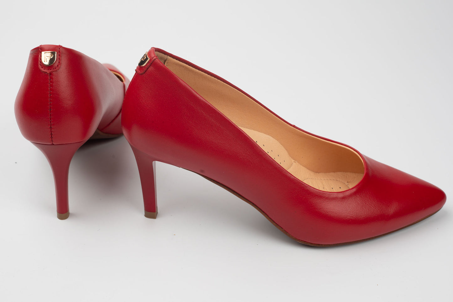 Pantofi din piele naturală PULSO 1574 ROSU