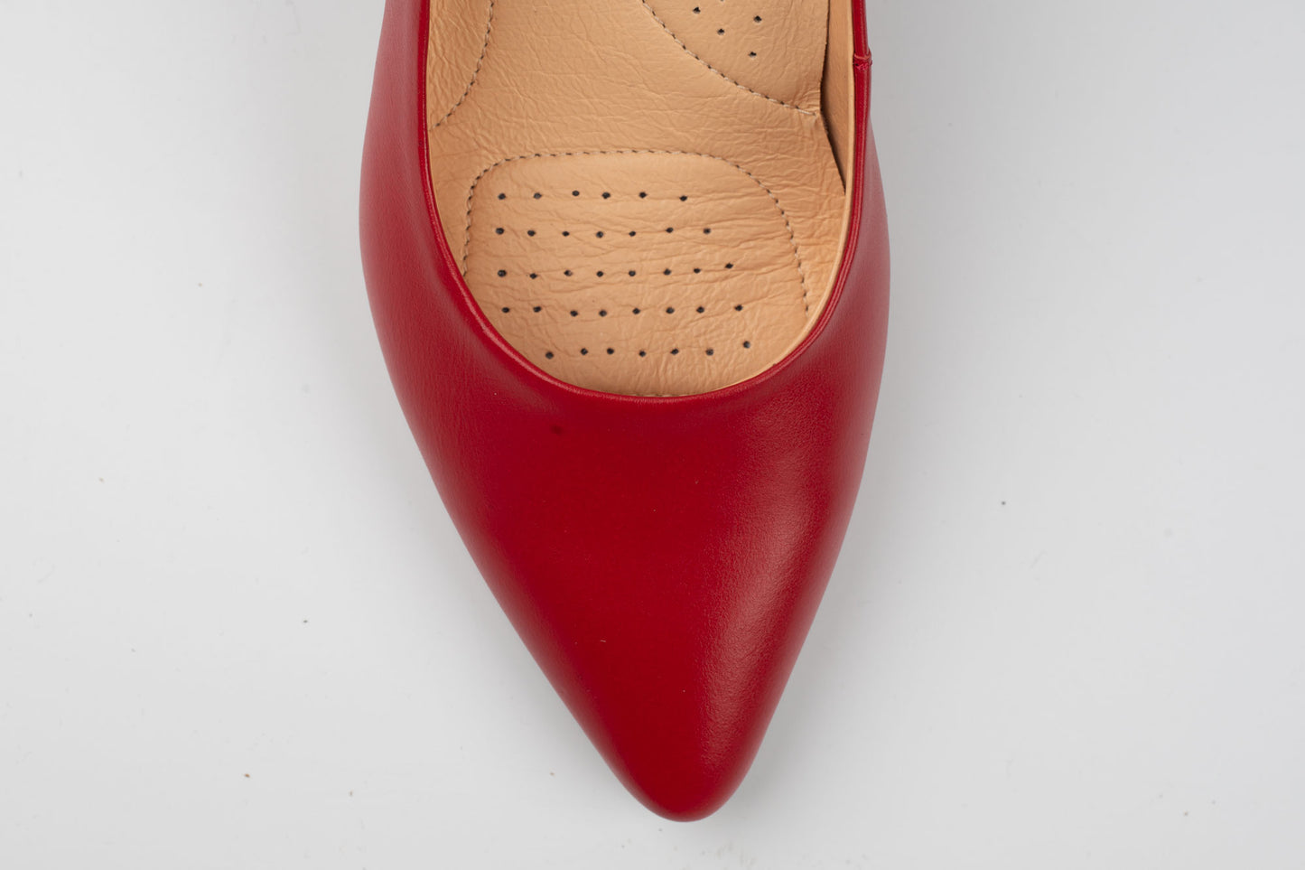 Pantofi din piele naturală PULSO 1574 ROSU