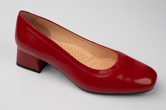 Pantofi din piele naturală PULSO 1535 ROSU BOX