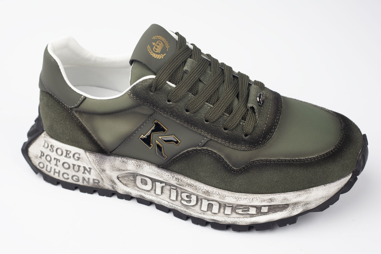 Pantofi din piele naturală FRANCO GERARDO 2750 VERDE VEL