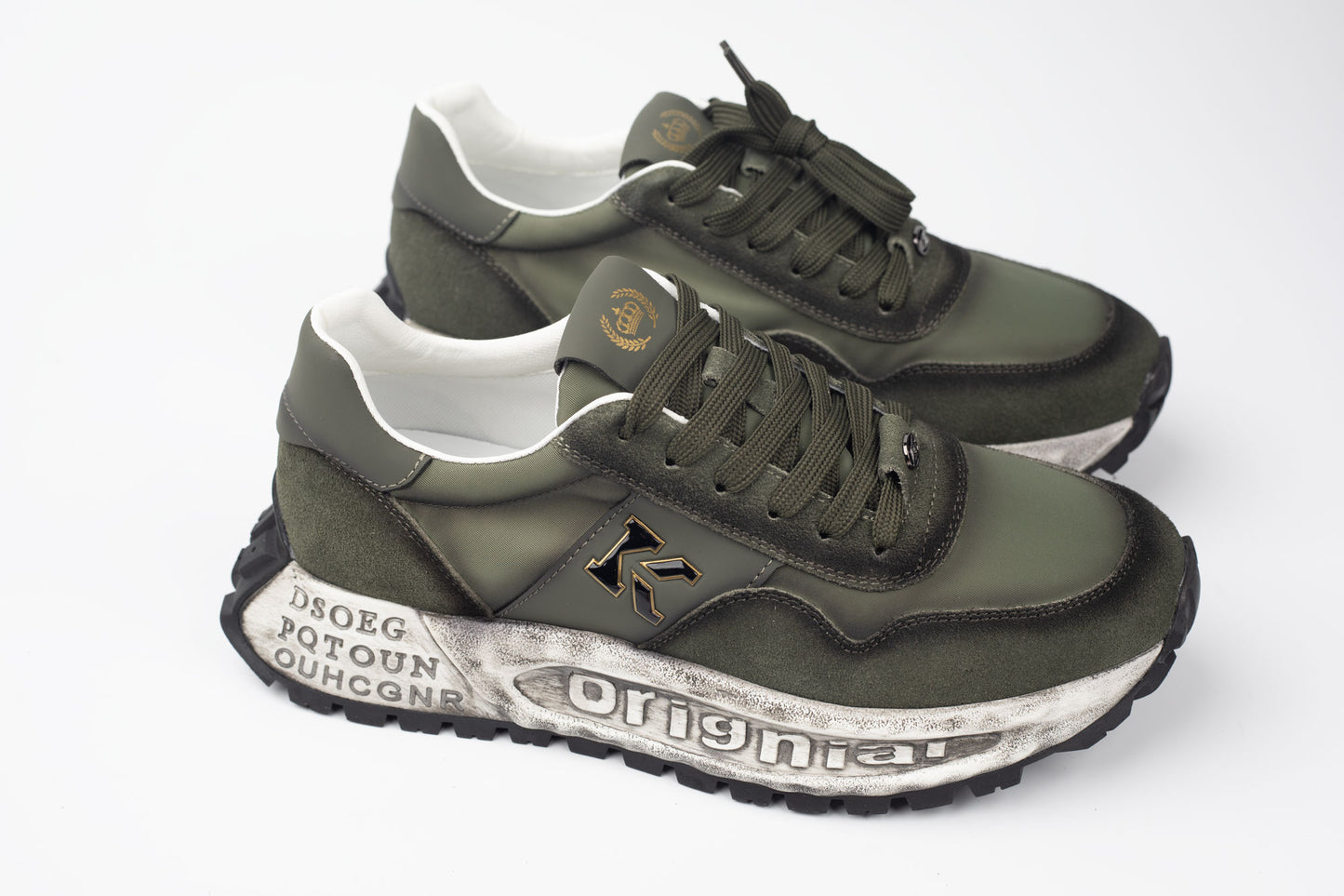 Pantofi din piele naturală FRANCO GERARDO 2750 VERDE VEL