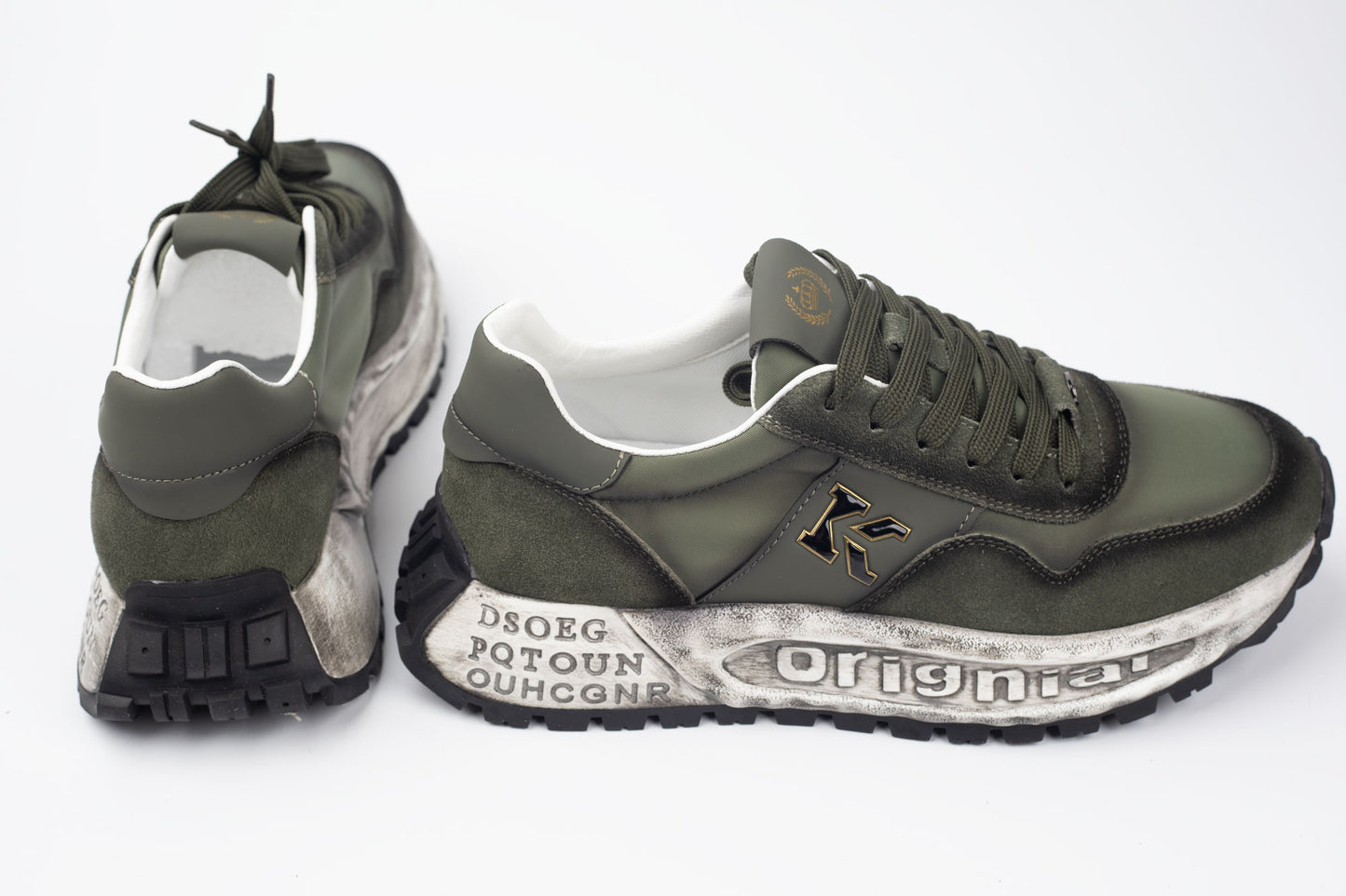 Pantofi din piele naturală FRANCO GERARDO 2750 VERDE VEL