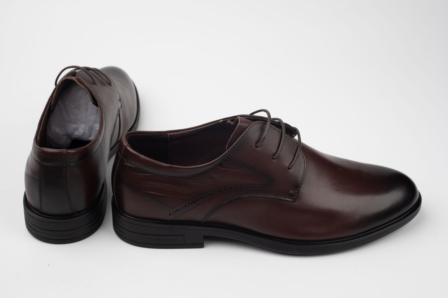 Pantofi din piele naturală MELS 85078 MARO