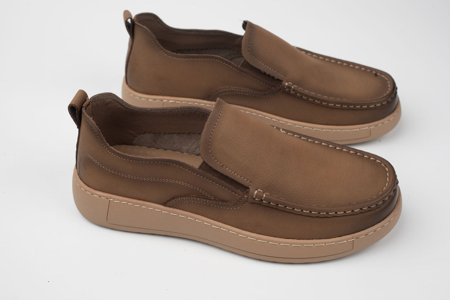 Pantofi din piele naturală MELS 90006 MARO