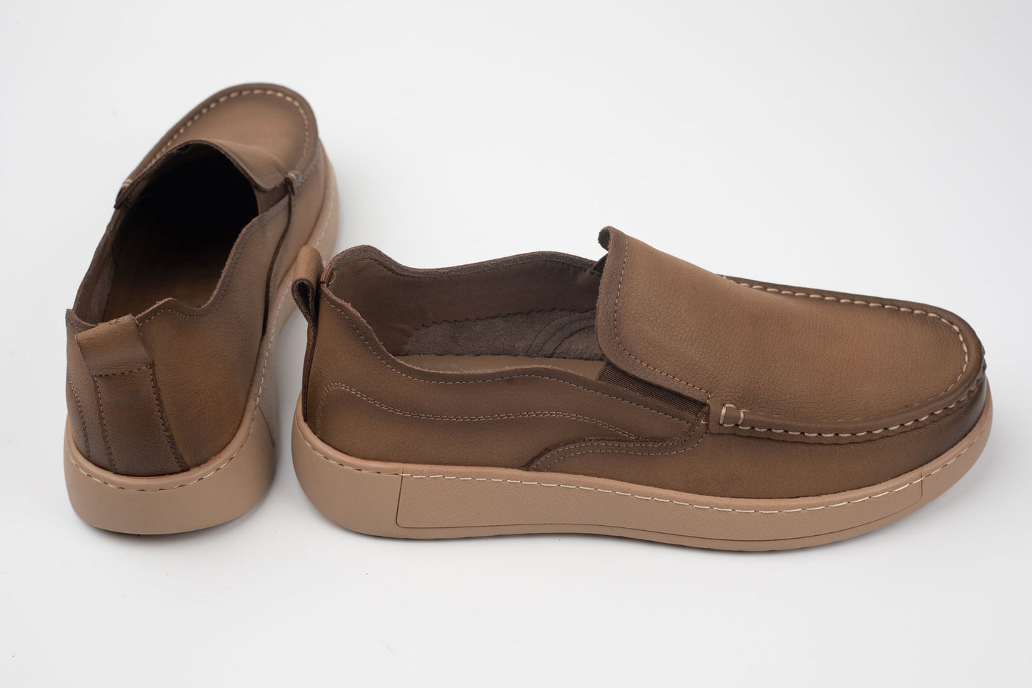 Pantofi din piele naturală MELS 90006 MARO
