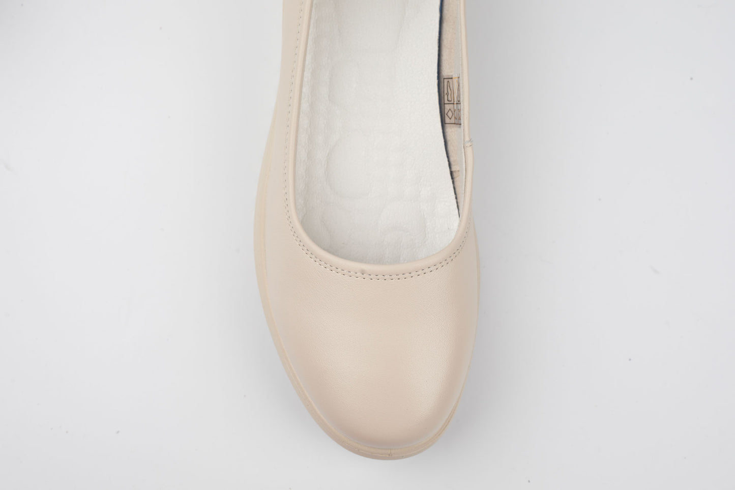 Pantofi din piele naturală FORMAZIONE 6651 CREM