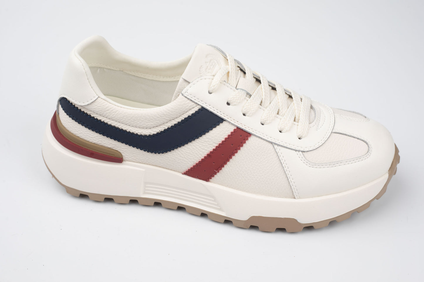 Pantofi din piele FRANCO GERARDO 5317 ALB ROSU