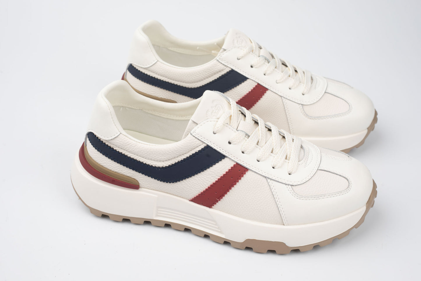Pantofi din piele FRANCO GERARDO 5317 ALB ROSU