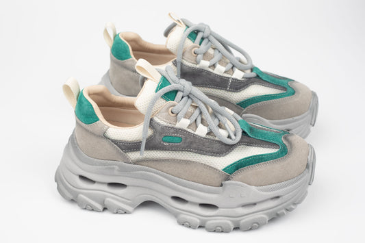 Adidași damă piele naturală FRANCO GERERDO 2959 Grey verde