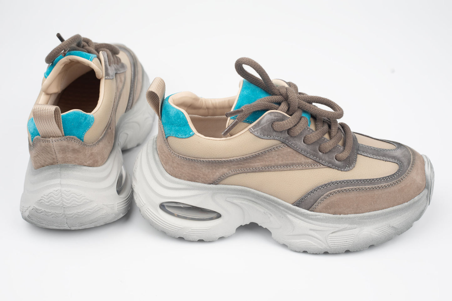 Adidași damă piele naturală FRANCO GERERDO 2158 Grey Blue